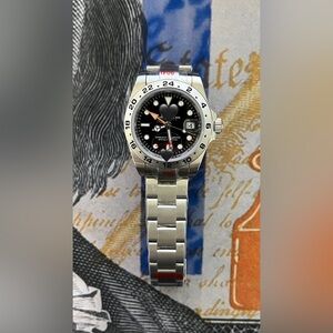 Men’s Luxury GMT Style Automatic Stainless Steel Watch “Explorer” Colorway 40mm